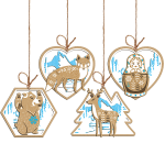 Christmas Decorations Set, 4 pcs. 107466